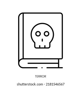 terror icon. Linear style sign isolated on white background. Vector illustration