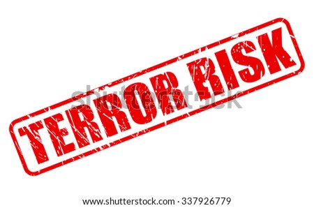 TERROR RISK red stamp text on white