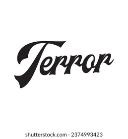 terror text on white background.