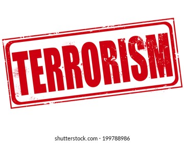 terrorism grunge stamp with on vector illustration