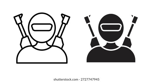 Concepto de icono de terrorismo. píxel perfecto icono de interfaz de usuario lineal.