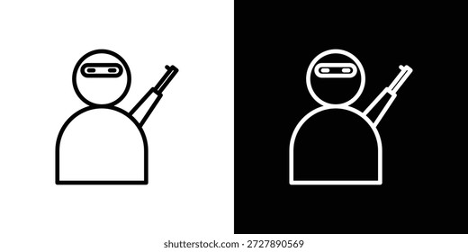 Symbol für Terrorismus. Isoliertes Objekt auf schwarz-weißem Hintergrund.