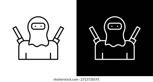 Ícone de terrorismo, esboço do sinal do vetor, download do design do logotipo