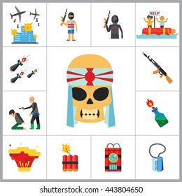 Terrorism Icon Set