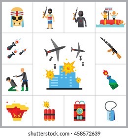 Terrorism Icon Set