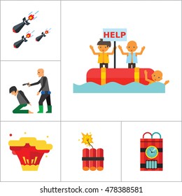 Terrorism Icon Set
