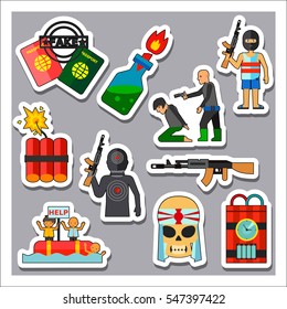 Terrorism Icon Set