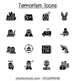 Vektorgrafik-Design des Terroristensymbols