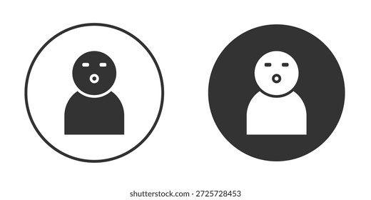 Terrorism icon in trendy flat black and white. suitable for graphic design