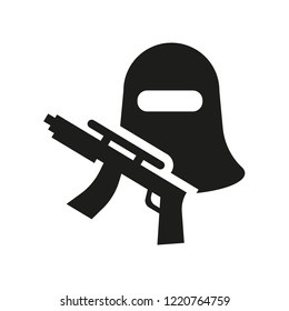 terrorism icon. Trendy terrorism logo concept on white background from law and justice collection. Suitable for use on web apps, mobile apps and print media.