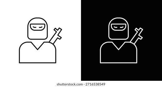 Terrorism icon vector logo outline. thin line symbols