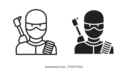 Terrorism icon for web designs. editable pictogram.