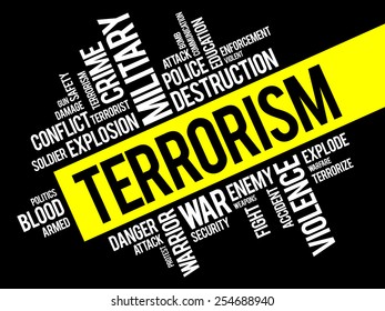 Terrorism word cloud concept