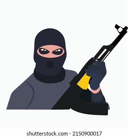 Terrorist Attacker holding a weapon