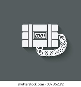 terrorist bomb symbol. vector illustration - eps 10