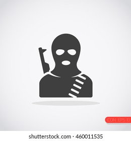 Terrorist. Icon attacker