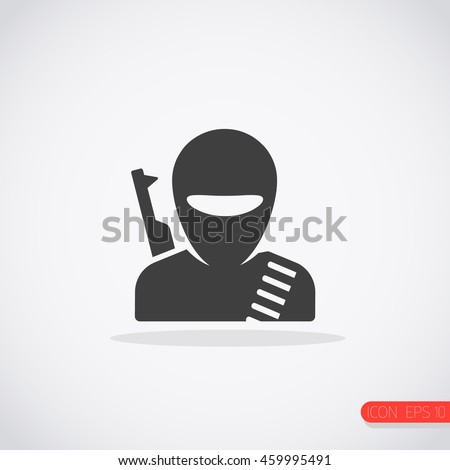 Terrorist icon. Attacker Stock photo © 