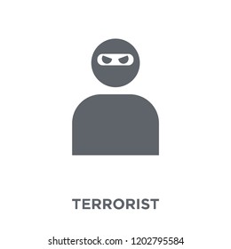 Terrorist icon. Terrorist design concept from Army collection. Simple element vector illustration on white background.