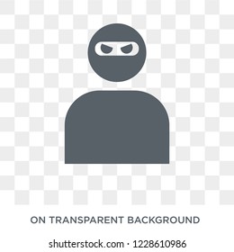 Terrorist icon. Terrorist design concept from Army collection. Simple element vector illustration on transparent background.