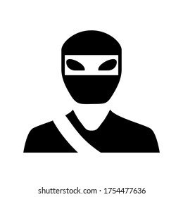Symbol für Terroristen oder Logo einzeln auf Zeichen, Vektorgrafik - hochwertige Vektorsymbole in schwarzem Stil
