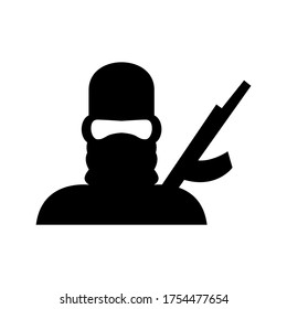 terrorist  icon or logo isolated sign symbol vector illustration - high quality black style vector icons
