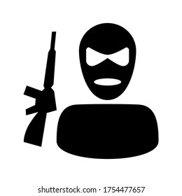 terrorist  icon or logo isolated sign symbol vector illustration - high quality black style vector icons
