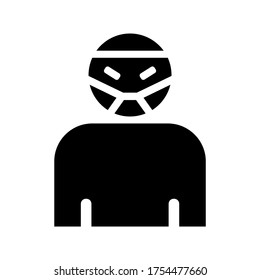 icono terrorista o logotipo símbolo de señas aislado ilustración vectorial de alta calidad estilo negro iconos vectores
