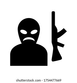 terrorist  icon or logo isolated sign symbol vector illustration - high quality black style vector icons
