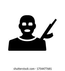 terrorist  icon or logo isolated sign symbol vector illustration - high quality black style vector icons
