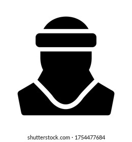 icono terrorista o logotipo símbolo de señas aislado ilustración vectorial de alta calidad estilo negro iconos vectores

