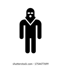 icono terrorista o logotipo símbolo de señas aislado ilustración vectorial de alta calidad estilo negro iconos vectores
