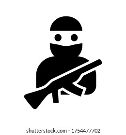 terrorist  icon or logo isolated sign symbol vector illustration - high quality black style vector icons
