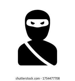 Symbol für Terroristen oder Logo einzeln auf Zeichen, Vektorgrafik - hochwertige Vektorsymbole in schwarzem Stil
