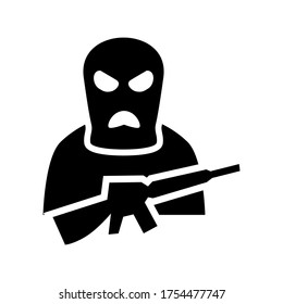 terrorist  icon or logo isolated sign symbol vector illustration - high quality black style vector icons
