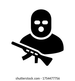 terrorist  icon or logo isolated sign symbol vector illustration - high quality black style vector icons

