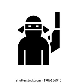 terrorist icon or logo isolated sign symbol vector illustration - high quality black style vector icons
