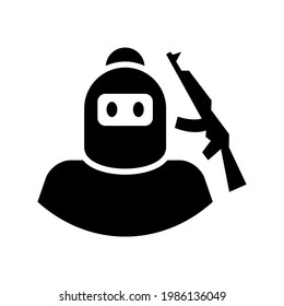 terrorist icon or logo isolated sign symbol vector illustration - high quality black style vector icons
