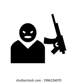 terrorist icon or logo isolated sign symbol vector illustration - high quality black style vector icons
