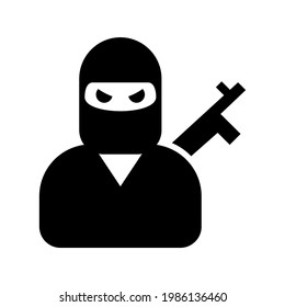 terrorist icon or logo isolated sign symbol vector illustration - high quality black style vector icons
