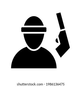 terrorist icon or logo isolated sign symbol vector illustration - high quality black style vector icons
