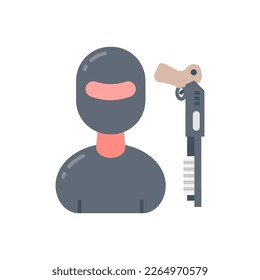 Terrorist icon in vector. Logotype