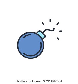 icono terrorista. Vector. Trazo editable. signo de estilo lineal para uso Diseño web, logotipo. Ilustración de símbolo.