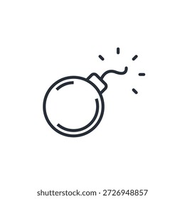icono terrorista. Vector. Trazo editable. signo de estilo lineal para uso Diseño web, logotipo. Ilustración de símbolo.