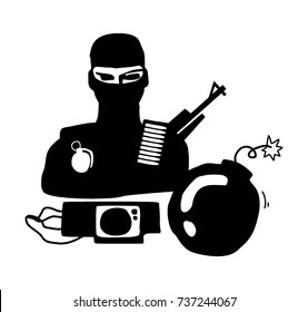 terrorist illustration