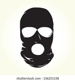 Terrorist mask isolated vector