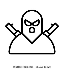 Elemento De Icono De Amenaza Terrorista Para Diseño Y Vector