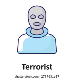 Terrorist Vector Icon which can easily modify or edit

