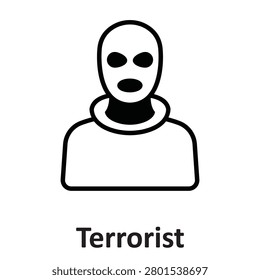 Terrorist Vector Icon which can easily modify or edit

