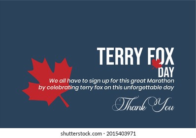 Terry Fox Day. Holiday concept. Template for background, Web banner, card, poster, t-shirt with text inscription