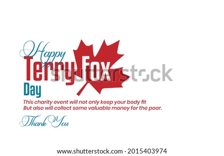 Terry Fox Day. Holiday concept. Template for background, Web banner, card, poster, t-shirt with text inscription